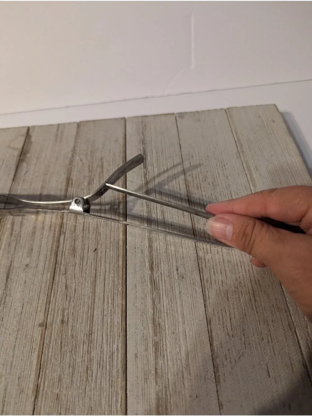 Vintage Danish Style Stainless Steel Serving Tongs Double Spoon Spring Loaded